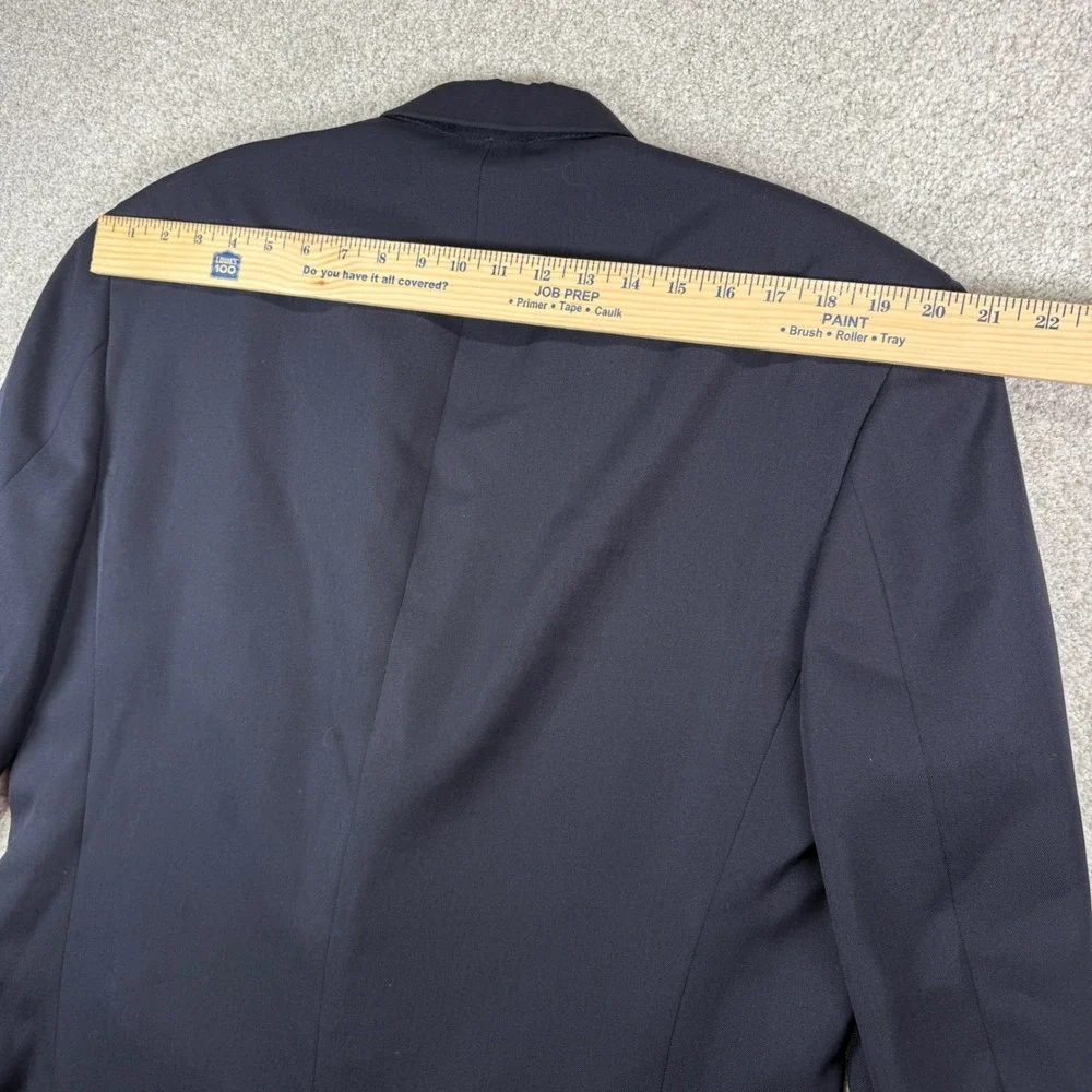 Vintage Givenchy Blazer Mens 44 Navy Blue Double Breasted Gold Button Wool‎